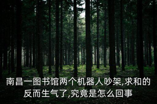 南昌一圖書館兩個機器人吵架,求和的反而生氣了,究竟是怎么回事