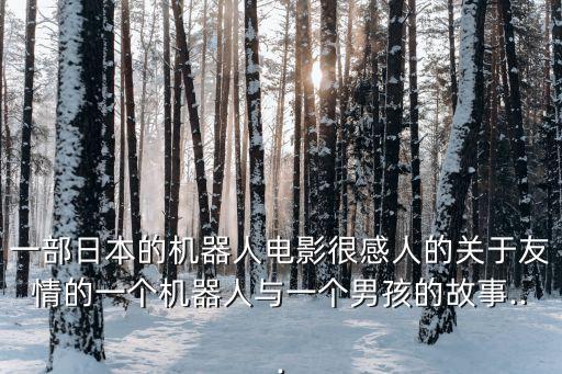 一部日本的機(jī)器人電影很感人的關(guān)于友情的一個(gè)機(jī)器人與一個(gè)男孩的故事...
