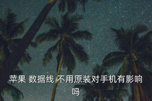 蘋果 數(shù)據(jù)線 不用原裝對(duì)手機(jī)有影響嗎