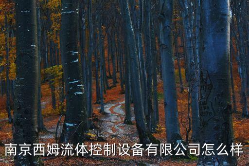 南京西姆流體控制設(shè)備有限公司怎么樣