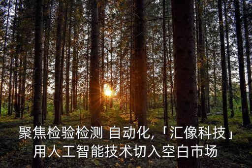 聚焦檢驗(yàn)檢測(cè) 自動(dòng)化,「匯像科技」用人工智能技術(shù)切入空白市場(chǎng)