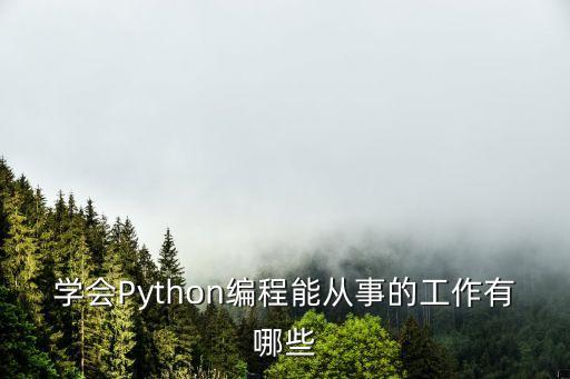 學會Python編程能從事的工作有哪些
