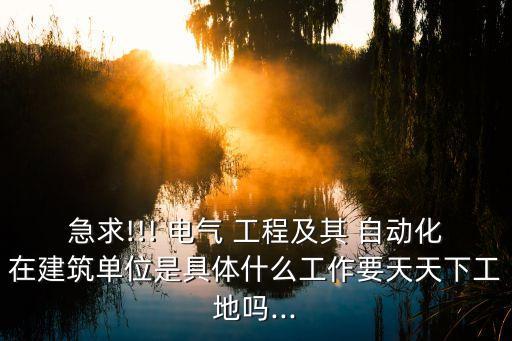 急求!!! 電氣 工程及其 自動(dòng)化在建筑單位是具體什么工作要天天下工地嗎...