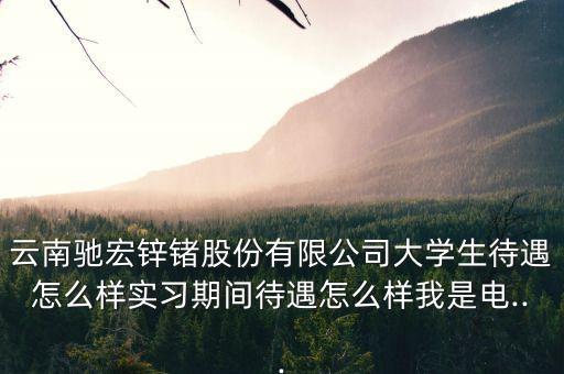 云南馳宏鋅鍺股份有限公司大學(xué)生待遇怎么樣實習(xí)期間待遇怎么樣我是電...
