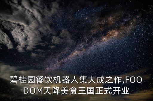 碧桂園餐飲機(jī)器人集大成之作,FOODOM天降美食王國正式開業(yè)