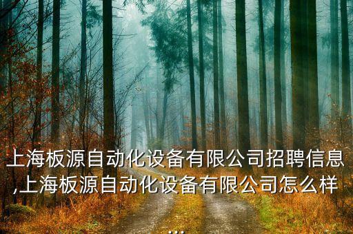 上海板源自動化設備有限公司招聘信息,上海板源自動化設備有限公司怎么樣...