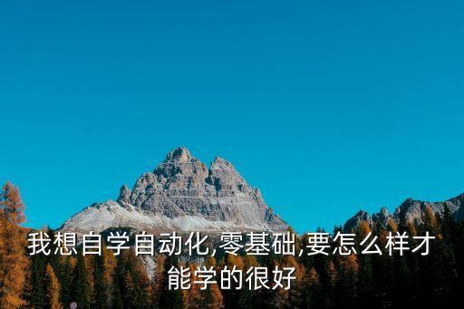我想自學(xué)自動(dòng)化,零基礎(chǔ),要怎么樣才能學(xué)的很好