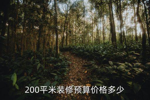 200平米裝修預(yù)算價(jià)格多少