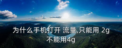 為什么手機(jī)打開(kāi) 流量,只能用 2g不能用4g