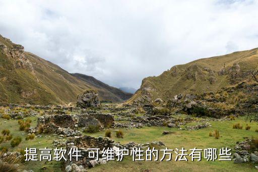 提高軟件 可維護(hù)性的方法有哪些