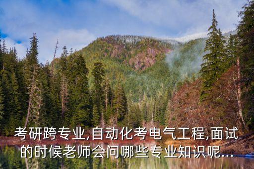 考研跨專(zhuān)業(yè),自動(dòng)化考電氣工程,面試的時(shí)候老師會(huì)問(wèn)哪些專(zhuān)業(yè)知識(shí)呢...