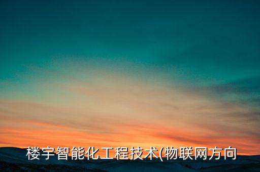  樓宇智能化工程技術(shù)(物聯(lián)網(wǎng)方向
