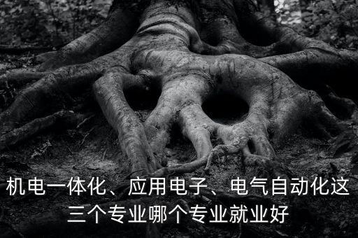 機(jī)電一體化、應(yīng)用電子、電氣自動(dòng)化這三個(gè)專業(yè)哪個(gè)專業(yè)就業(yè)好