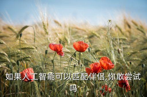 如果人工智能可以匹配伴侶,你敢嘗試嗎