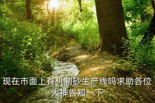 現(xiàn)在市面上有機制砂生產(chǎn)線嗎求助各位大神告知一下
