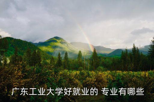  廣東工業(yè)大學(xué)好就業(yè)的 專業(yè)有哪些