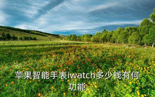 蘋果智能手表iwatch多少錢有何功能