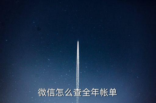 微信怎么查全年帳單