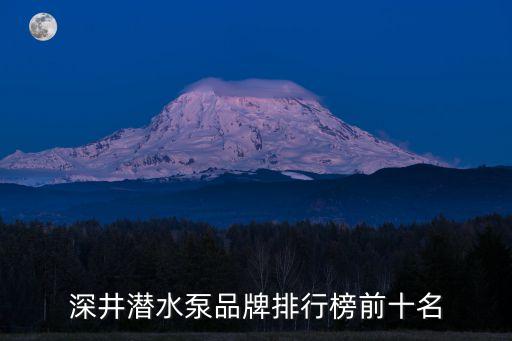 深井潛水泵品牌排行榜前十名