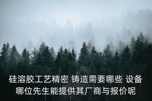 硅溶膠工藝精密 鑄造需要哪些 設(shè)備哪位先生能提供其廠商與報價呢