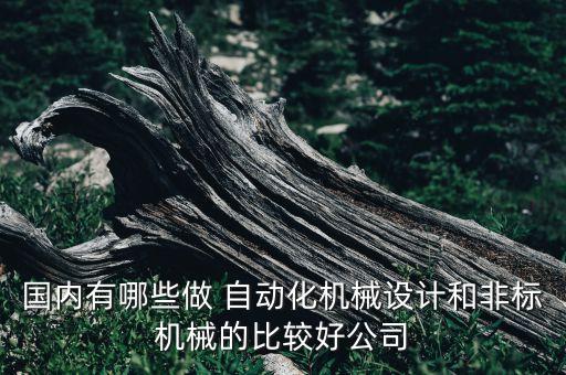 國(guó)內(nèi)有哪些做 自動(dòng)化機(jī)械設(shè)計(jì)和非標(biāo)機(jī)械的比較好公司