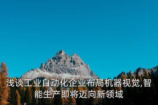 淺談工業(yè)自動化企業(yè)布局機器視覺,智能生產(chǎn)即將邁向新領域