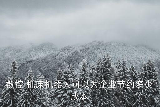 數(shù)控 機(jī)床機(jī)器人可以為企業(yè)節(jié)約多少成本