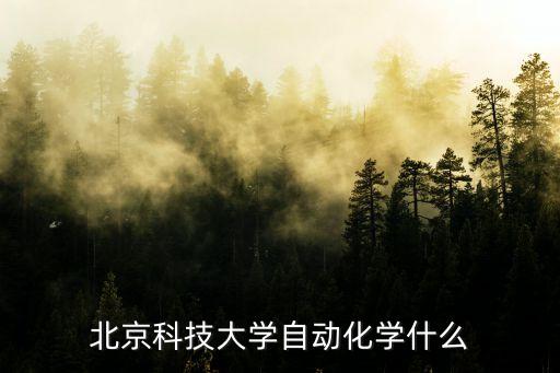 北京科技大學(xué)自動化學(xué)什么