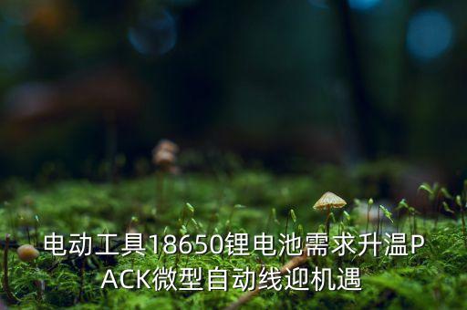 電動工具18650鋰電池需求升溫PACK微型自動線迎機遇
