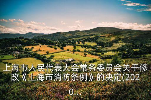 上海市人民代表大會(huì)常務(wù)委員會(huì)關(guān)于修改《上海市消防條例》的決定(2020...