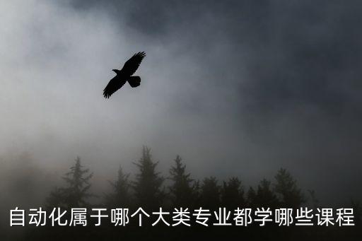 自動(dòng)化屬于哪個(gè)大類專業(yè)都學(xué)哪些課程