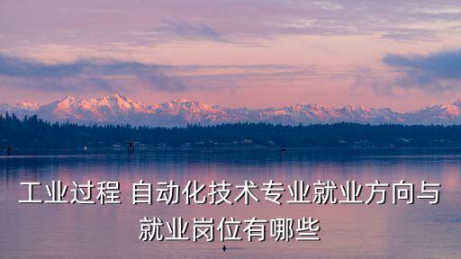 工業(yè)過(guò)程 自動(dòng)化技術(shù)專(zhuān)業(yè)就業(yè)方向與就業(yè)崗位有哪些
