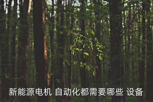 新能源電機(jī) 自動(dòng)化都需要哪些 設(shè)備