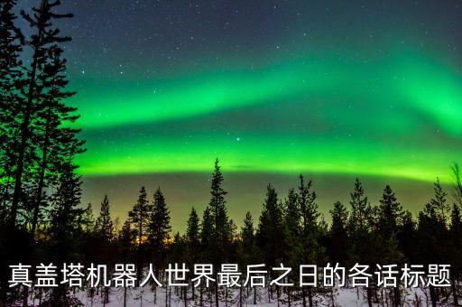 真蓋塔機(jī)器人世界最后之日的各話標(biāo)題