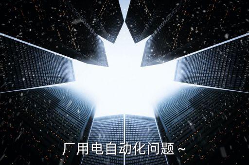 廠用電自動化問題～