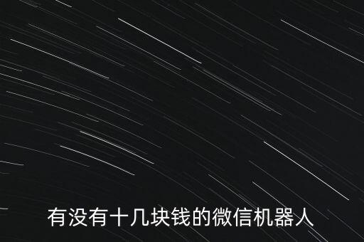 有沒有十幾塊錢的微信機器人