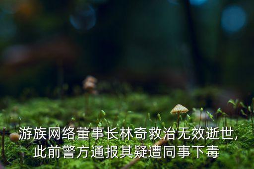  游族網(wǎng)絡(luò)董事長(zhǎng)林奇救治無(wú)效逝世,此前警方通報(bào)其疑遭同事下毒