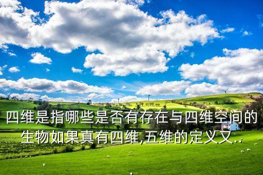 四維是指哪些是否有存在與四維空間的生物如果真有四維,五維的定義又...