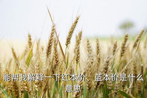 能幫我解釋一下紅本價、藍(lán)本價是什么意思