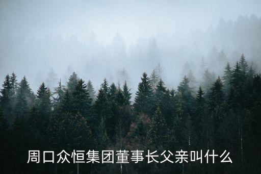 周口眾恒集團(tuán)董事長父親叫什么