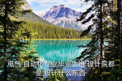 電氣 自動(dòng)化專業(yè)畢業(yè)生進(jìn) 設(shè)計(jì)院都是 設(shè)計(jì)什么東西