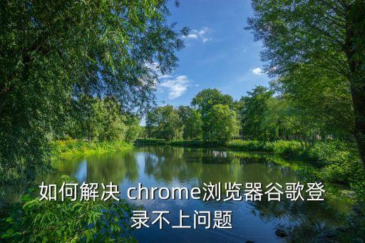 如何解決 chrome瀏覽器谷歌登錄不上問(wèn)題