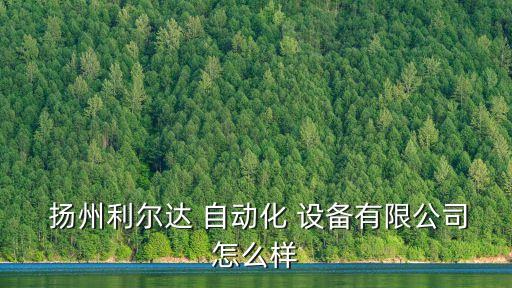  揚(yáng)州利爾達(dá) 自動(dòng)化 設(shè)備有限公司怎么樣
