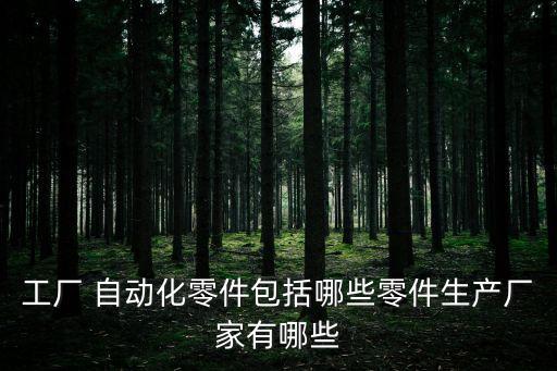 工廠(chǎng) 自動(dòng)化零件包括哪些零件生產(chǎn)廠(chǎng)家有哪些