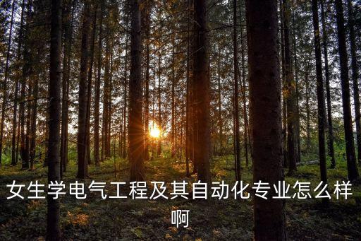 女生學(xué)電氣工程及其自動(dòng)化專(zhuān)業(yè)怎么樣啊