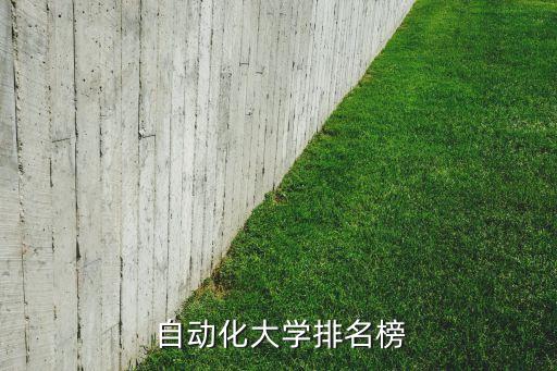  自動化大學排名榜