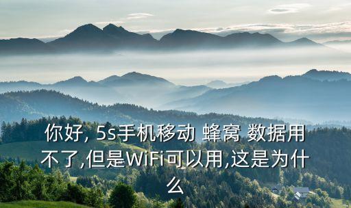 你好, 5s手機移動 蜂窩 數(shù)據(jù)用不了,但是WiFi可以用,這是為什么