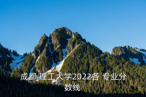  成都 理工大學2022各 專業(yè)分數(shù)線
