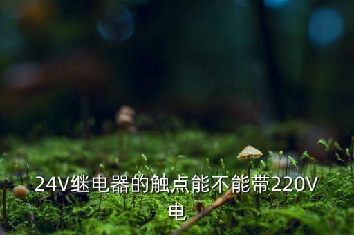 24V繼電器的觸點(diǎn)能不能帶220V電