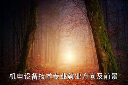 機(jī)電設(shè)備技術(shù)專業(yè)就業(yè)方向及前景